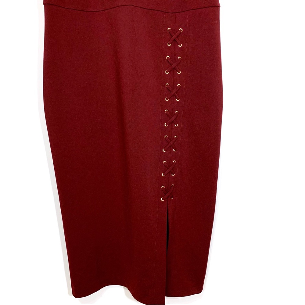 Beige by ECI Burgundy Dress! - Picture 3 of 6